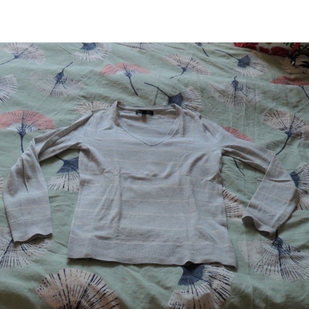 blue merino wool sweater, banana republic, XS